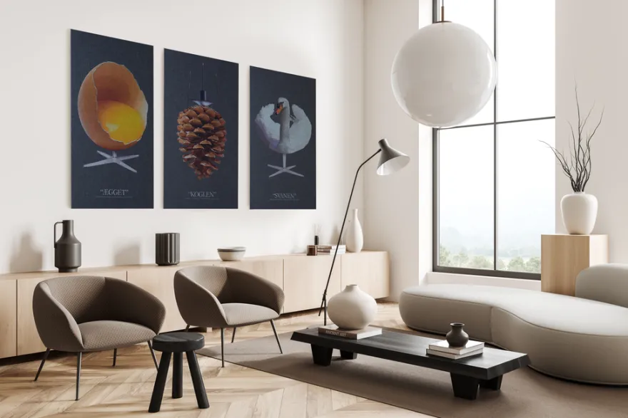 Akustikbillede Art-Acoustic koglen 60 x 120 cm - mørk grå