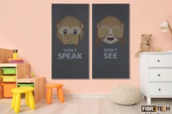 Akustikbillede Art-Acoustic speak 60 x 120 cm - mørk grå