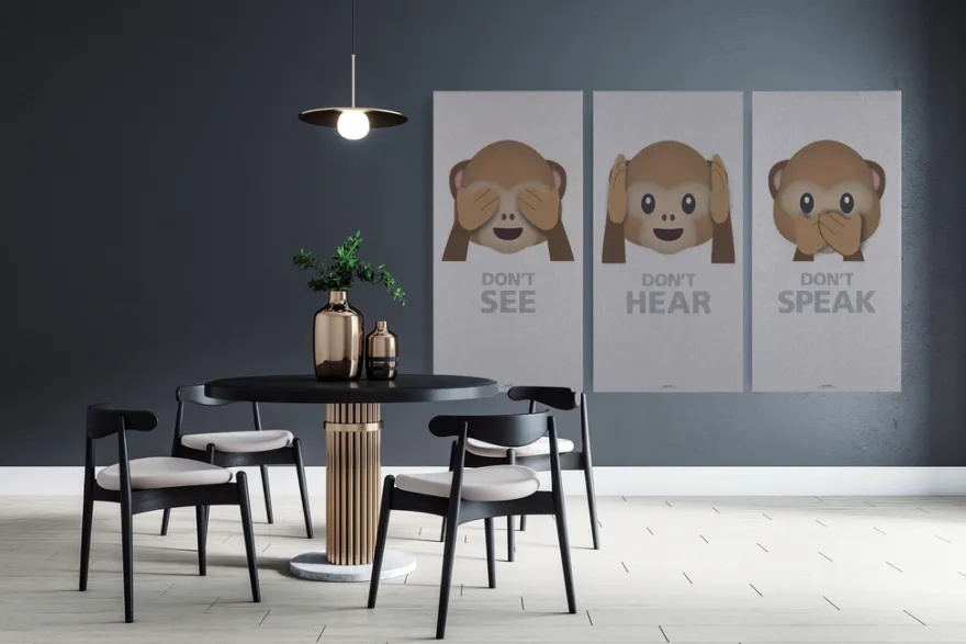 Akustikbillede Art-Acoustic see 60 x 120 cm - lys grå