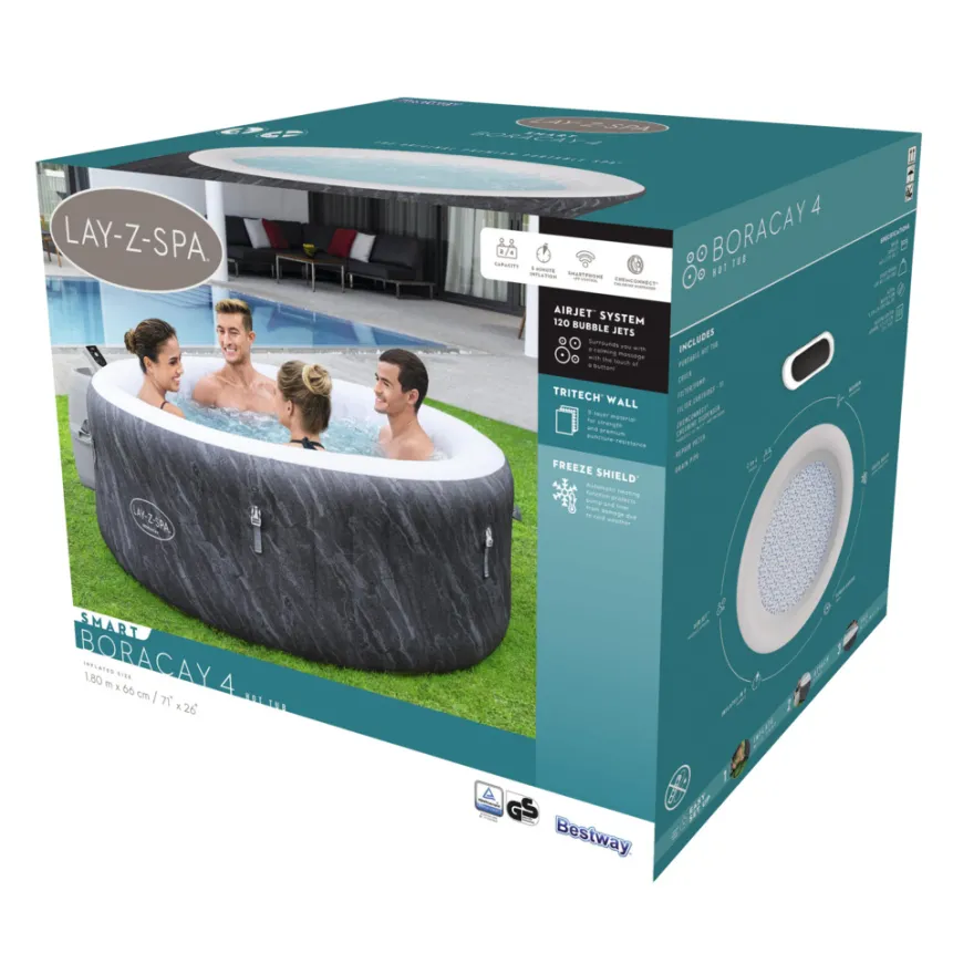 Bestway Lay-Z-Spa Boracay 4 spabad Ø180 cm