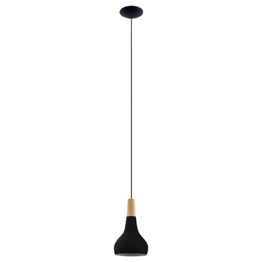 Eglo Sabinar pendel sort/brun Ø18 cm