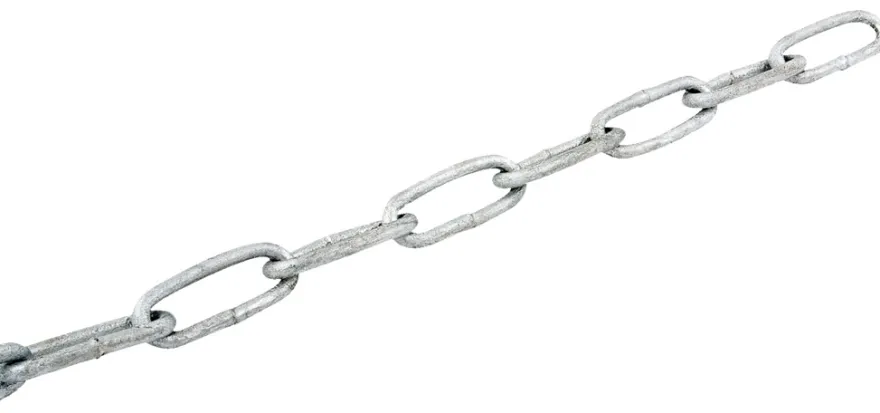 Galvaniseret kæde langleddet Ø5 mm x 2 meter