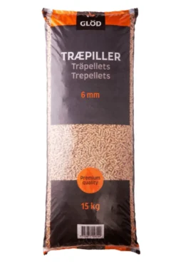 Glöd træpiller 6 mm 15 kg
