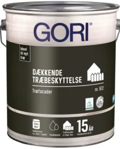 GORI 612 dækkende træbeskyttelse kulsort 5 liter