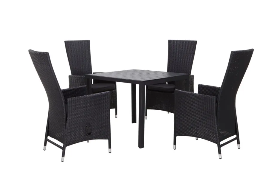 Havebord Havanna 90x90 cm i aluminium og nonwood - Sunlife®