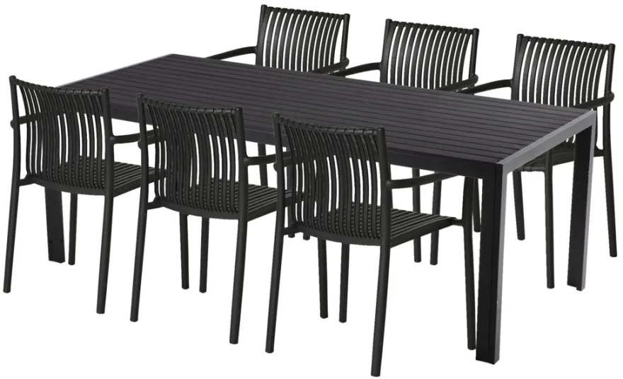 Havebord Havanna 205 x 90 cm i aluminium og nonwood - Sunlife®