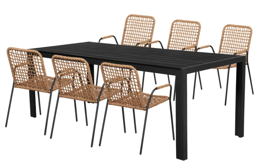 Havebord Havanna 205 x 90 cm i aluminium og nonwood - Sunlife®
