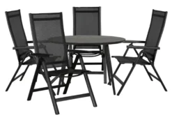 Havebord Madrid sort Ø110 cm - Sunlife®