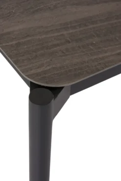 Havebord 205 x 104 cm i sort Grey Stone Look