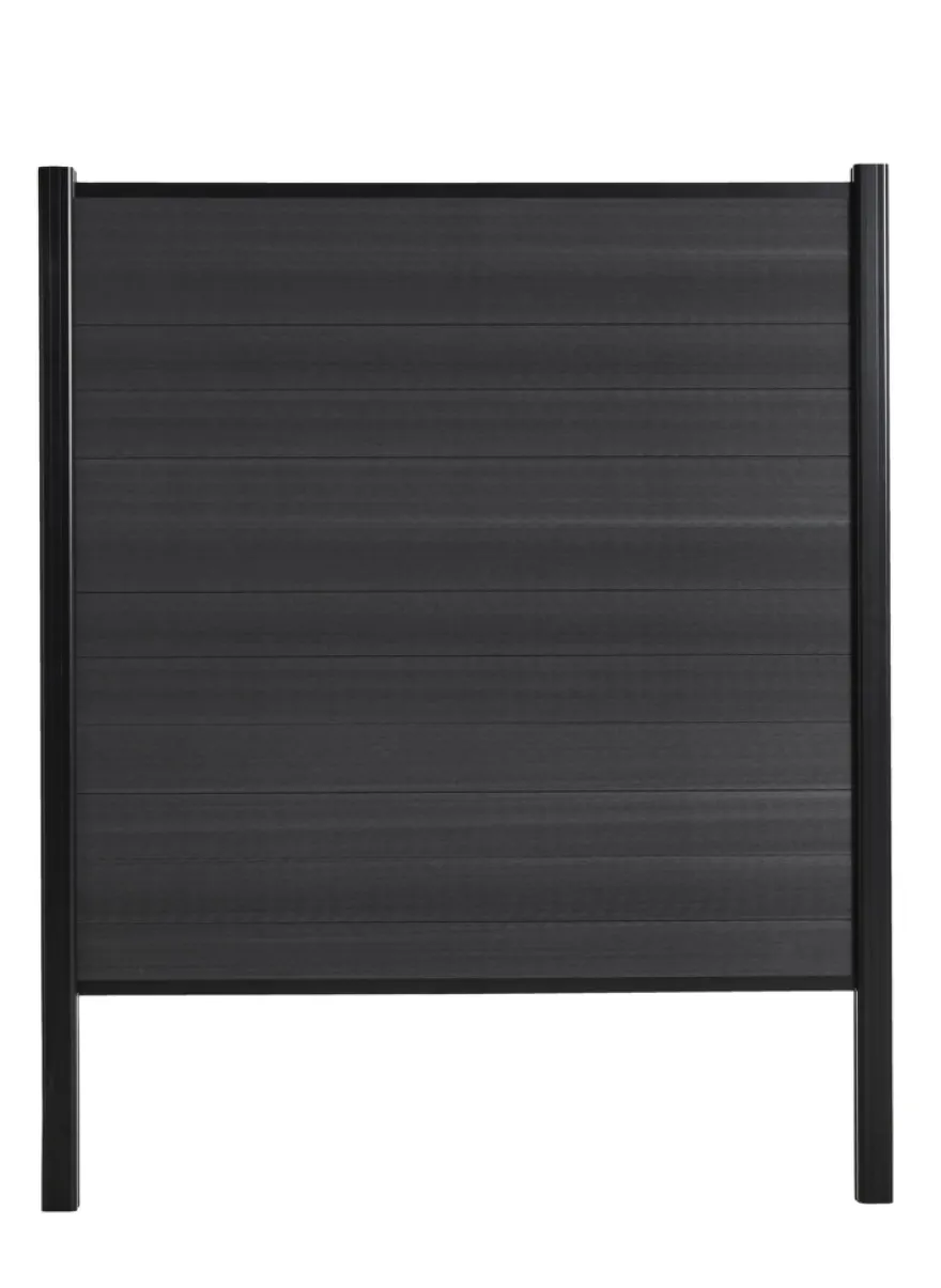 Hegnsstolpe panelhegn sort aluminium H230 cm