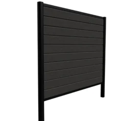 Kirkedal Alu hegn startsæt sort 128 x 180 cm