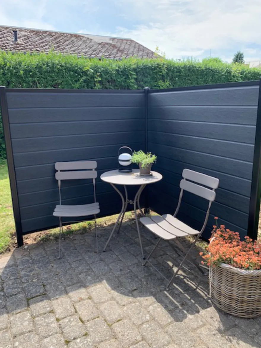 Kirkedal Alu Light hegn startsæt sort 156 x 150 cm