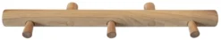 Knagerække m/3 knager egetræ 35 cm natur
