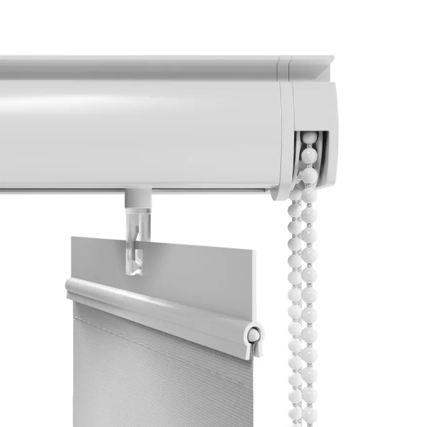 Lamelgardin hvid 250 x 250 cm