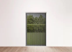 Lamelgardin sort 250 x 250 cm