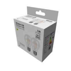 LED-pære standard 4,9 W E27 2-pk.