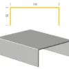 Limtræsprofil aluminium 100 x 1000 mm