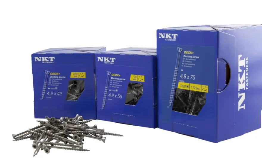 NKT Fasteners DECK+ terrasseskrue 4,2 x 42 mm 220 stk.