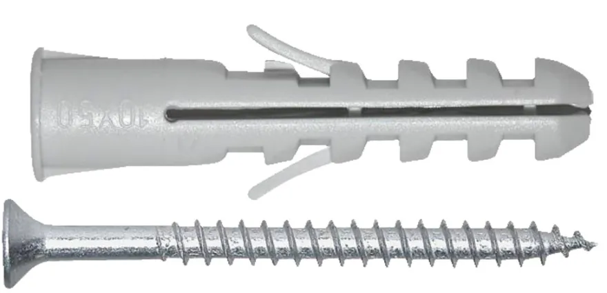 NKT Fasteners standarddybel m/skrue 6 x 30 mm 10 stk.