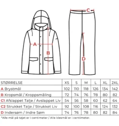 Oak Creek® regntøj unisex sort str. XXL