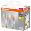 Osram LED Base standardpære E27 4 W 2-pk.
