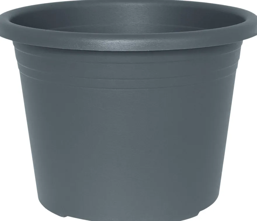 Potte Cylindro plast grå Ø30 cm