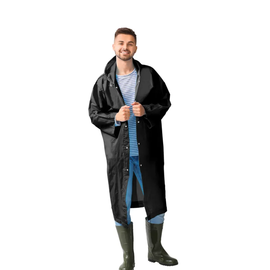 Regnfrakke sort onesize