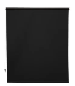 Rullegardin sort 90 x 210 cm mørklægning
