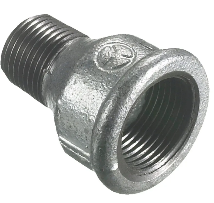 Spidsmuffe galvaniseret 1/2" x 3/8"