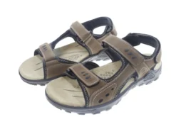 Trekkingsandaler herre brun læder str. 46