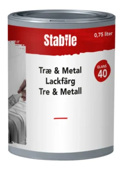 Træ & Metal 40 hvid maling 0,75 liter - Stabile®