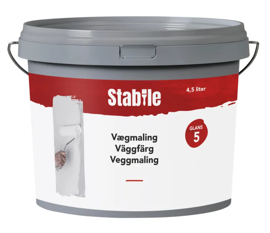 Vægmaling 5 modehvid 4,5 liter - Stabile®