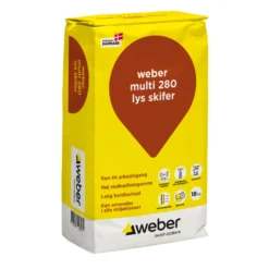 Weber Multi 280 Farvet hæftemørtel Lys skifer 18 kg